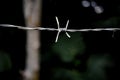 Barb wire in the silence land Royalty Free Stock Photo