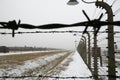 Barb wire in a WWII german prisoner camp