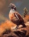 Barbacked_Partridge_Arborophila_brunneopectus_relax_on_rock_in_1690599836507_3 Royalty Free Stock Photo
