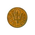 1 barbadian cent coin 1976 obverse Royalty Free Stock Photo