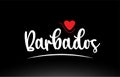 Barbados country text typography logo icon design on black background