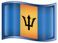 Barbados Flag icon Royalty Free Stock Photo