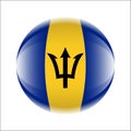 Barbados Flag icon in the Royalty Free Stock Photo
