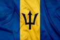 Barbados Silk flag Royalty Free Stock Photo