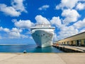 Barbados - May 11, 2016: The Carnival Cruise Ship Fascination at dock Royalty Free Stock Photo