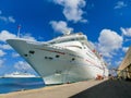 Barbados - May 11, 2016: The Carnival Cruise Ship Fascination at dock Royalty Free Stock Photo