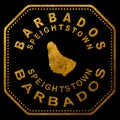 Barbados Speightstown Seal Map Design Royalty Free Stock Photo