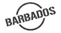 Barbados stamp. Barbados grunge round isolated sign.