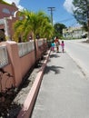 Barbados street, mother and daughters