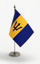 Barbados table flag on a white background