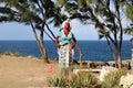 Barbados traditional woman statue