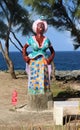 Barbados traditional woman statue