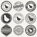 Barbados Travel Stamp Made In Product Stamp Logo Icon Symbol Design Insignia.