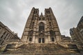 Barbant Gothic architecture: Renaissance Gothic Brabantine facade or exterior conveys the divine `s importance. Brussels, Belgium