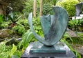 Barbara Hepworth sculpture in her studio garden in St.Ives, Cornwall