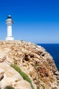 Barbaria Cape lighthouse in formentera island Royalty Free Stock Photo