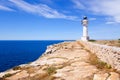 Barbaria Cape lighthouse in Formentera island Royalty Free Stock Photo