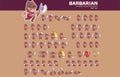 Barbarian Game Character Animation Sprite