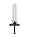 Barbarian Sword isolated. glaive warrior. Ancient blade saber. Slashing weapon Knight vector illustration