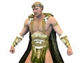 Barbarian Warrior King 3D Render