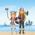 Barbarians on the beach Royalty Free Stock Photo