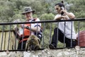 Barbary Ape seeks food from tourists