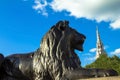 Barbary lion at Trafalgar Square, London Royalty Free Stock Photo