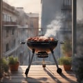 Barbecue on the balcony