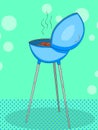 Barbecue or barbeque informally BBQ or barby . Pop art vector object