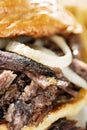 Barbecue beef brisket burnt ends sandwich Royalty Free Stock Photo