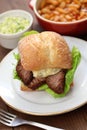 Barbecue beef brisket sandwich Royalty Free Stock Photo