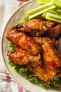 Barbecue Buffalo Chicken Wings Royalty Free Stock Photo