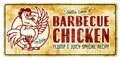 Barbecue chicken sign vintage