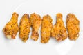 Barbecue chicken wings  on white background Royalty Free Stock Photo