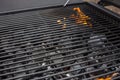 Barbecue clean grate, empty. Hot grill Royalty Free Stock Photo