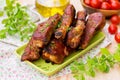 Barbecue country-style pork ribs in oven