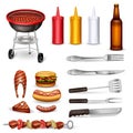 Barbecue Decorative Icons Set