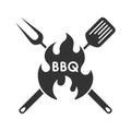 Barbecue emblem graphic design template