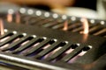Barbecue fire grill close-up Royalty Free Stock Photo