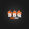 Barbecue fire sign design background