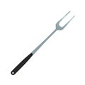 Barbecue fork, metal utensil, tool for grill. Cartoon flat style