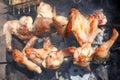Barbecue grill chicken wings Royalty Free Stock Photo