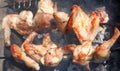 Barbecue grill chicken wings Royalty Free Stock Photo