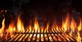 Barbecue Grill With Fire Flames - Empty Fire Grid