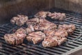Barbecue grill gourmet filet entrecote steaks at summer party