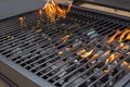 Barbecue grill grate. BBQ, fire, charcoal Royalty Free Stock Photo