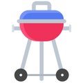 Barbecue grill icon, Fourth of July related vector