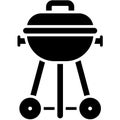 Barbecue grill icon, Fourth of July related vector