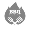 Barbecue or grill party fire flame vector icon