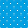 Barbecue grill pattern seamless blue